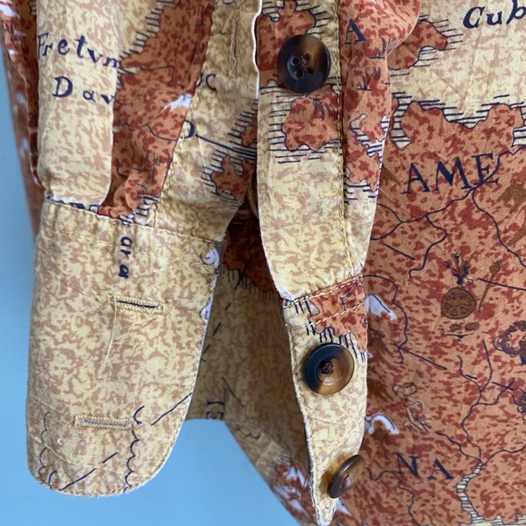 Beautiful Anne Pinkerton Travelers Map Blouse Sz S - Picture 4 of 4